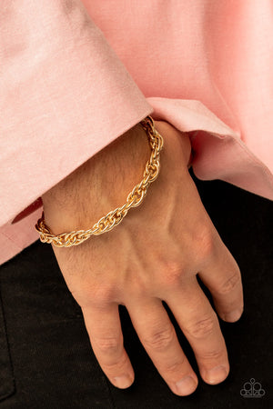 Paparazzi Extra Entrepreneur - Gold Necklace & Executive Exclusive - Gold Bracelet