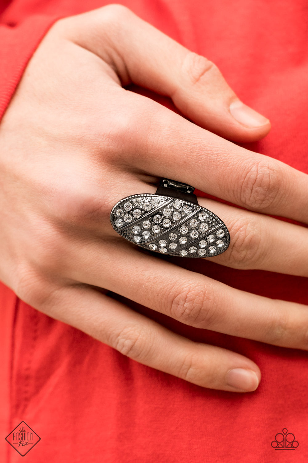 Paparazzi Galactic Glitz - Gunmetal Ring