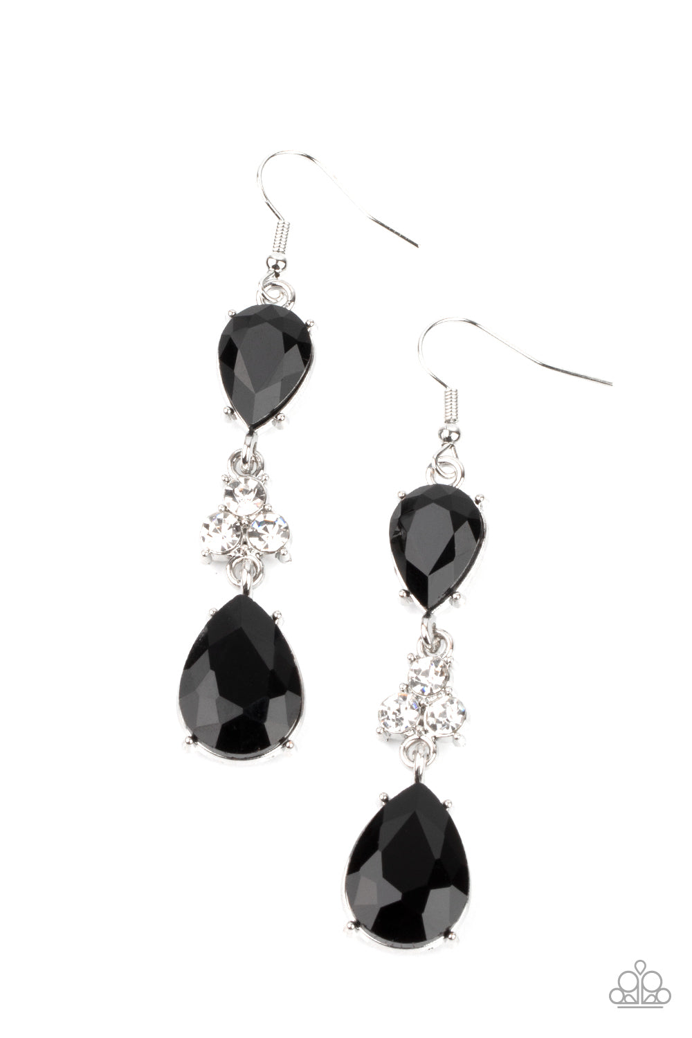 Paparazzi Once Upon a Twinkle - Black Earrings