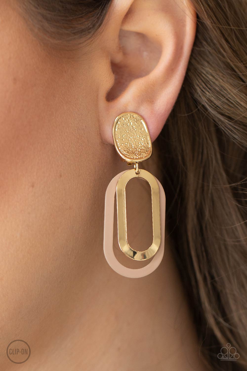 Paparazzi Melrose Mystery - Brown Clip-On Earrings