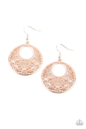 Paparazzi Vineyard Romance - Rose Gold Earrings