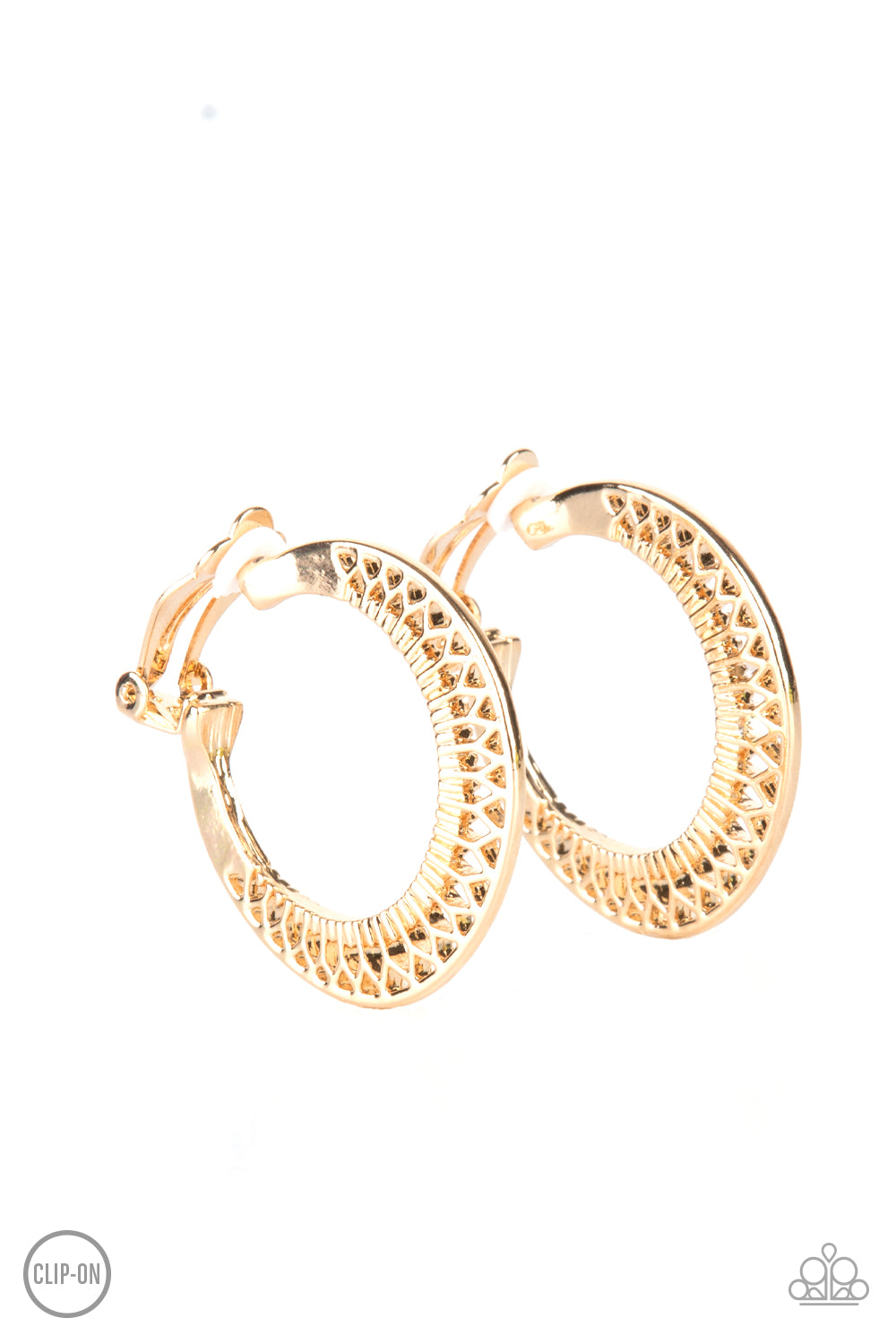 Paparazzi Moon Child Charisma - Gold Clip-On Earrings