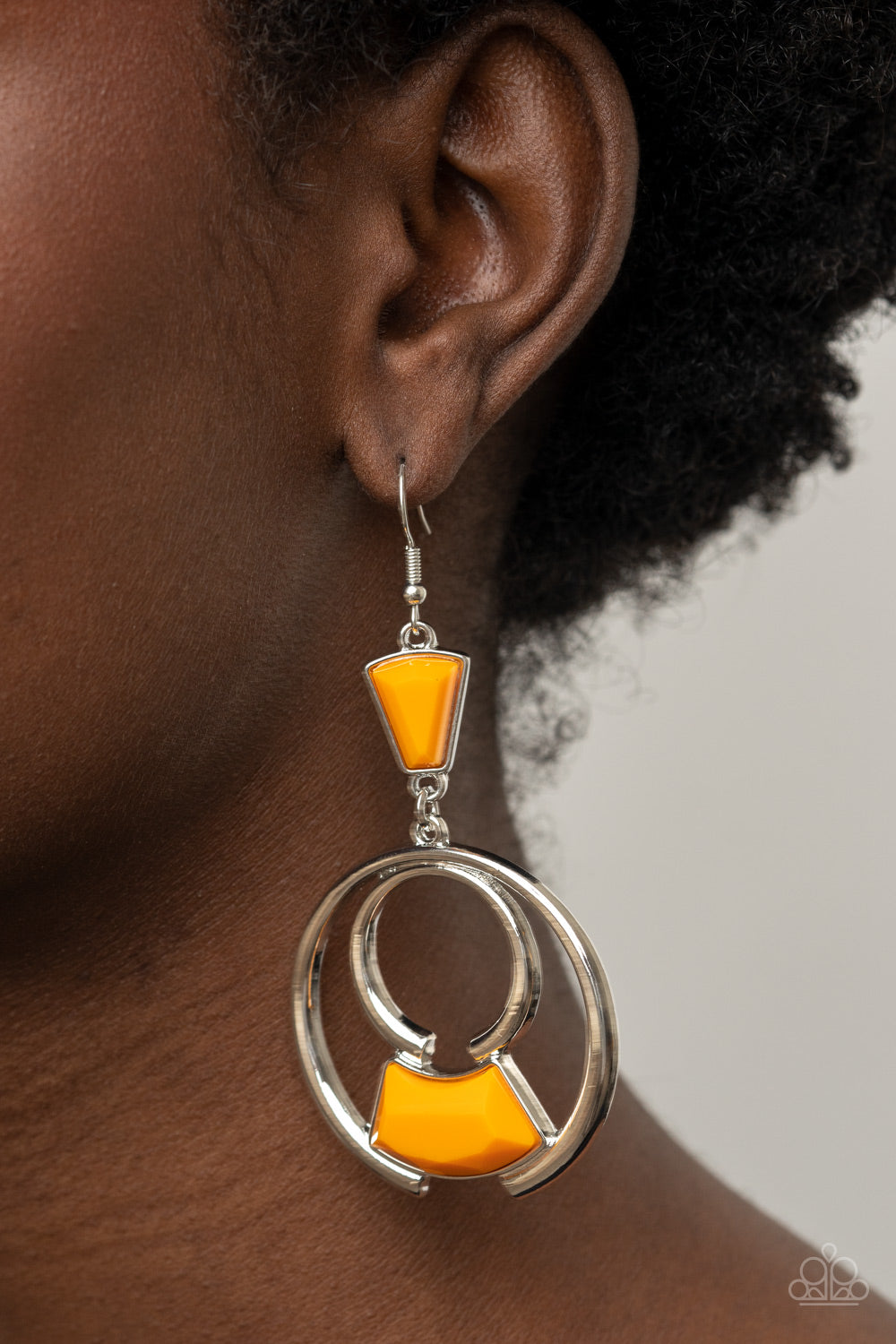 vibrant Marigold faceted bead