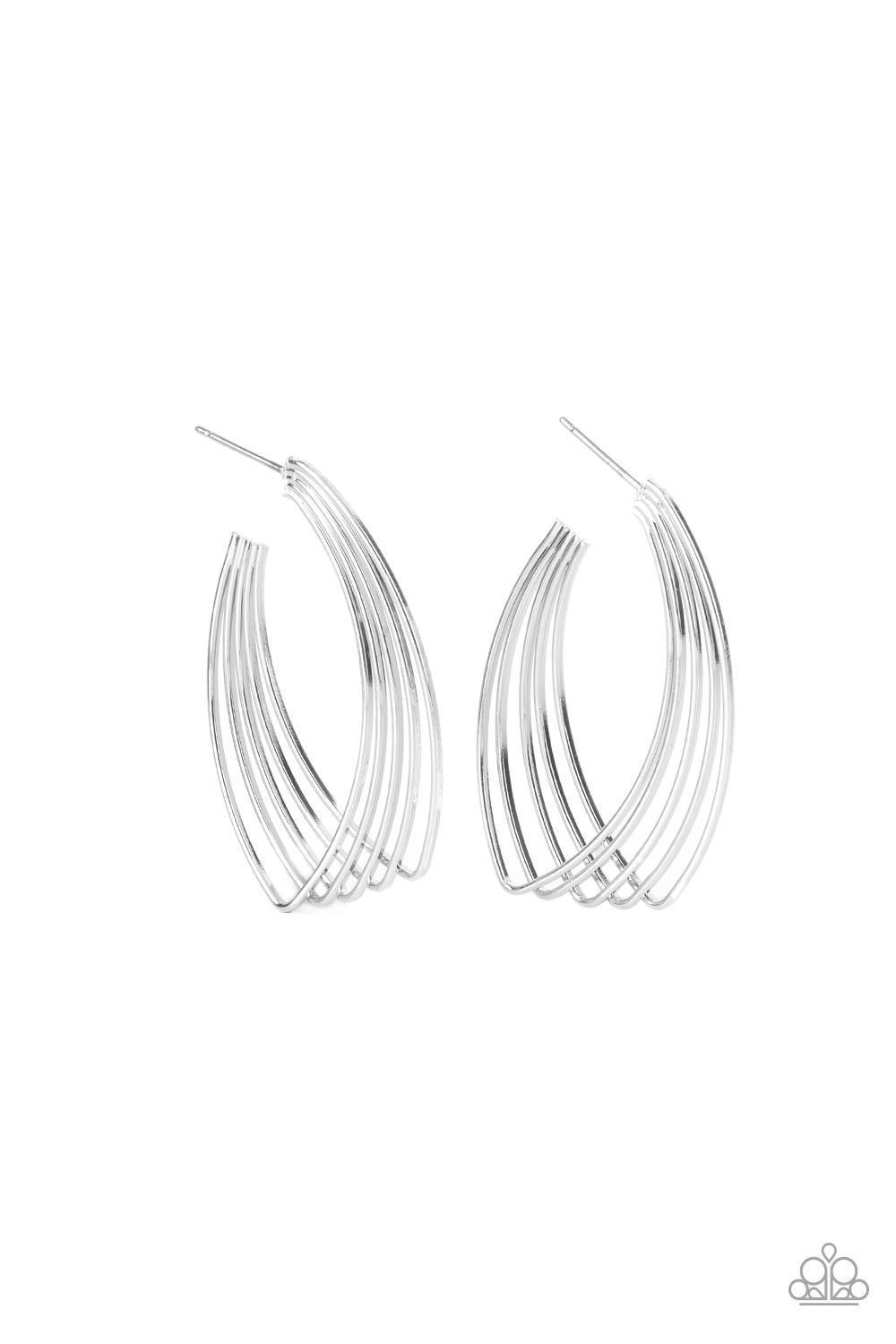 Paparazzi Industrial Illusion - Silver Earrings