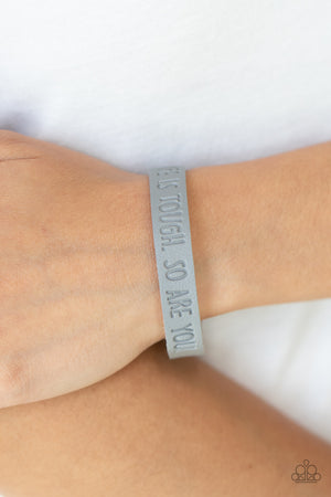 dainty gray leather band