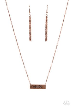 Paparazzi Blessed Mama - Copper Necklace