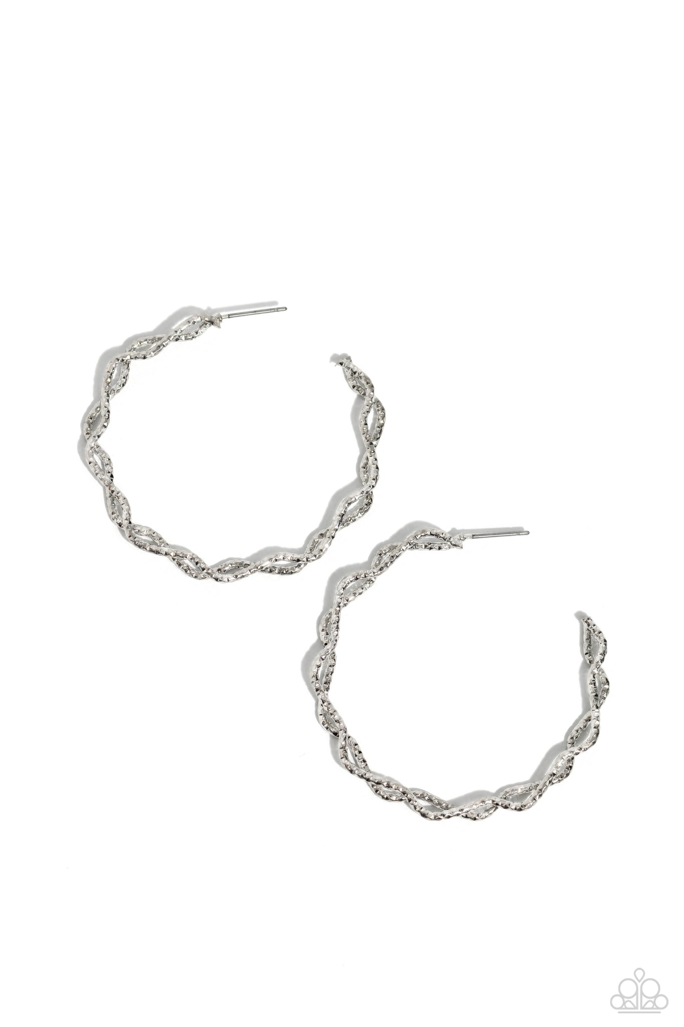 Paparazzi Haute Helix - Silver Earrings