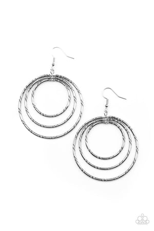 Paparazzi Vintage Vertigo - Silver Earrings