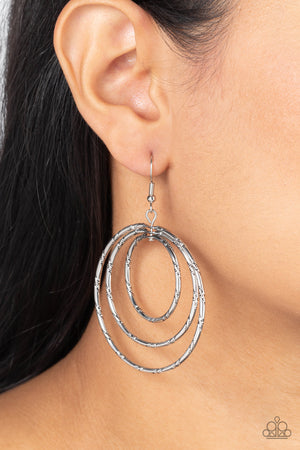 Paparazzi Vintage Vertigo - Silver Earrings