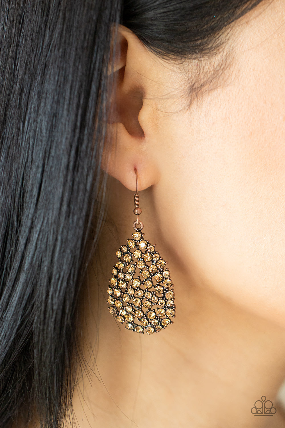 Paparazzi Daydreamy Dazzle - Copper Earrings