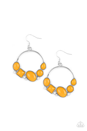 Paparazzi Beautifully Bubblicious - Orange Earrings