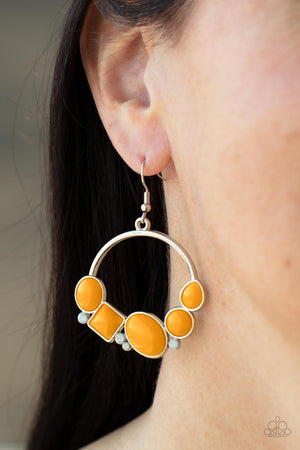 Paparazzi Beautifully Bubblicious - Orange Earrings