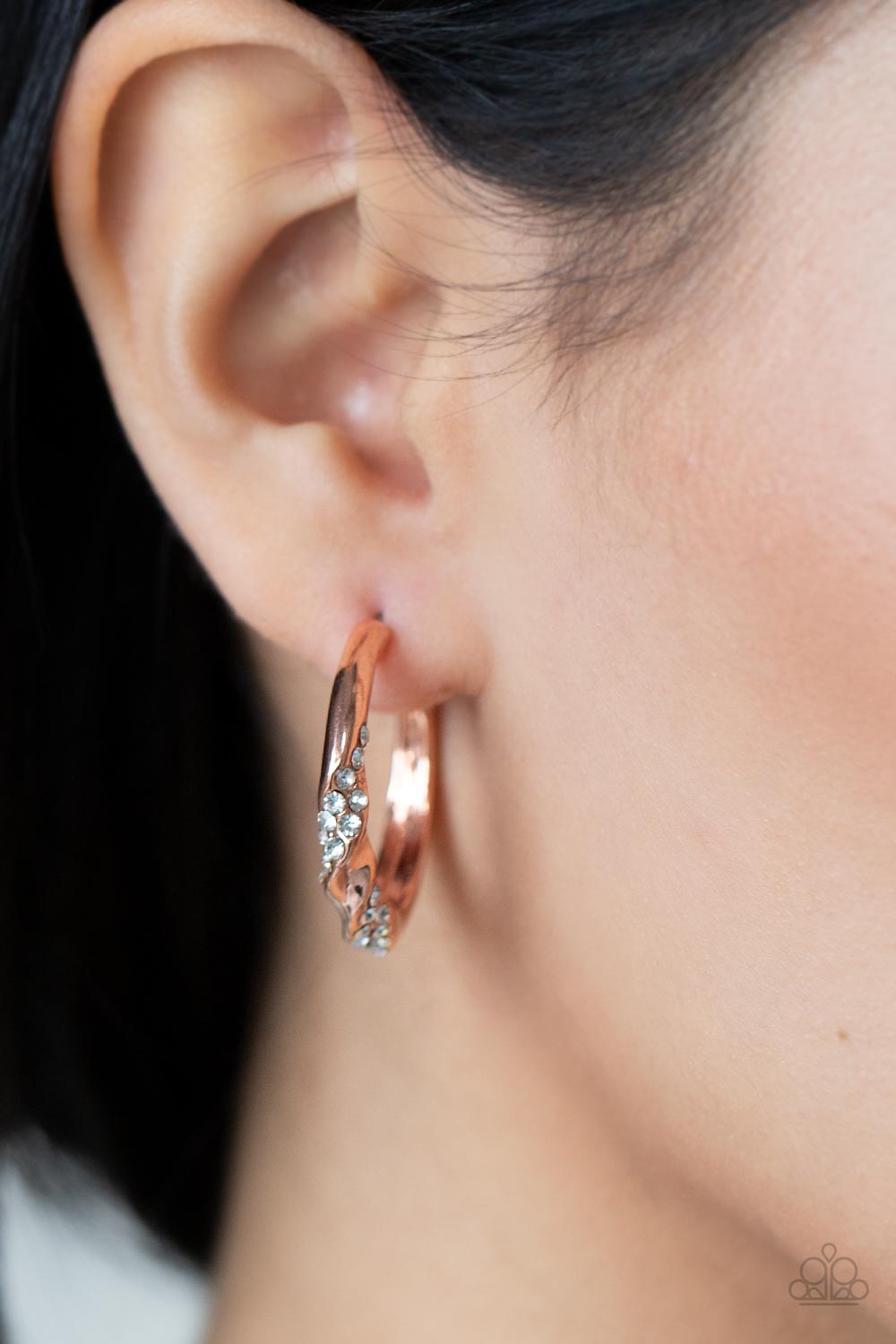 Paparazzi Subliminal Shimmer - Copper Earrings