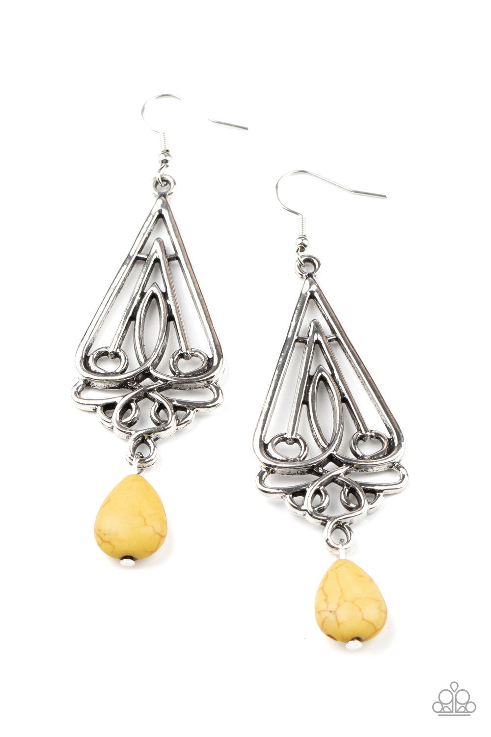 Paparazzi Transcendent Trendsetter - Yellow Earrings