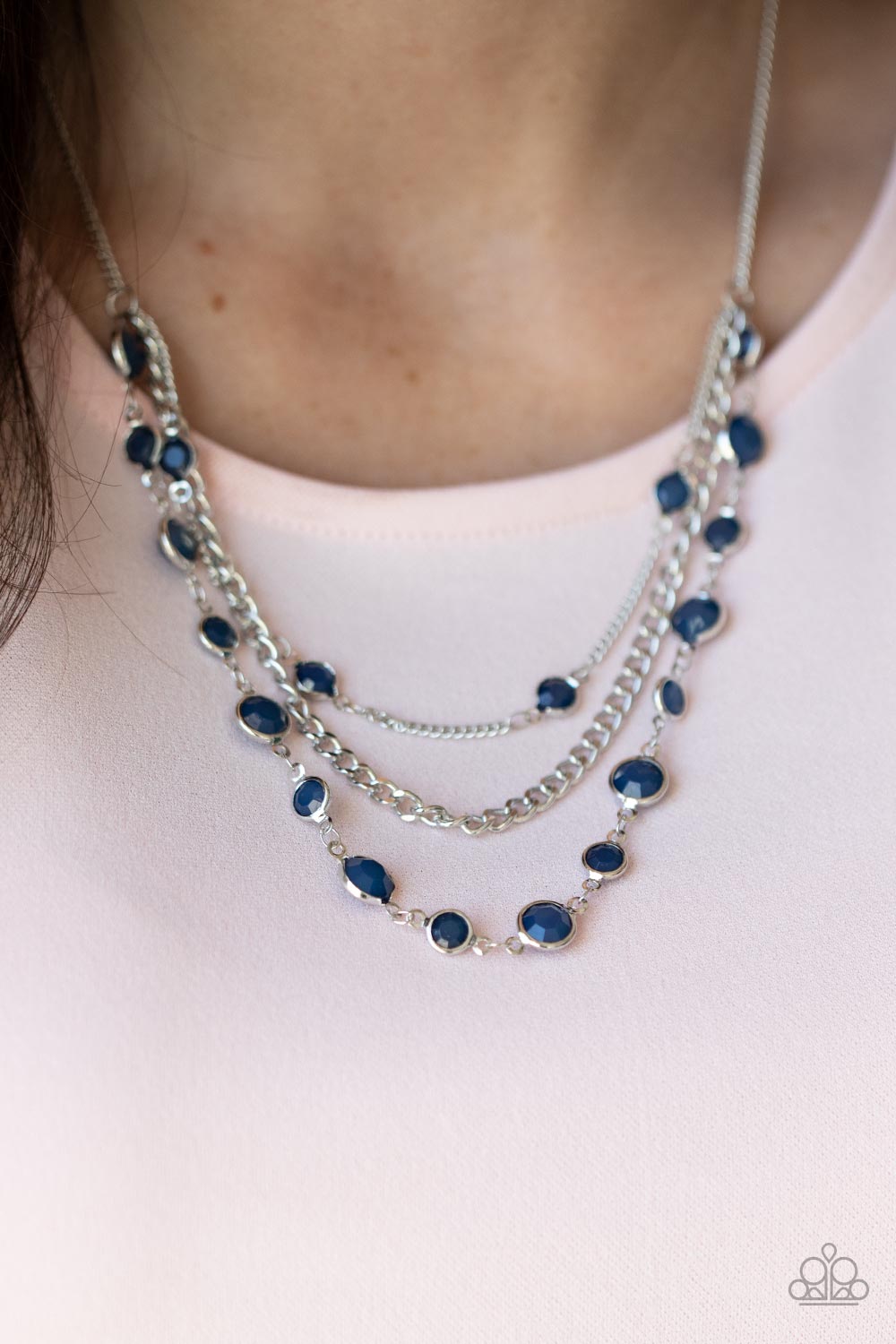 Paparazzi Goddess Getaway Blue Necklace & Glossy Goddess Blue Bracelet