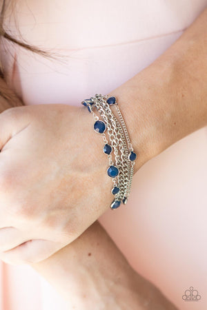 Paparazzi Goddess Getaway Blue Necklace & Glossy Goddess Blue Bracelet