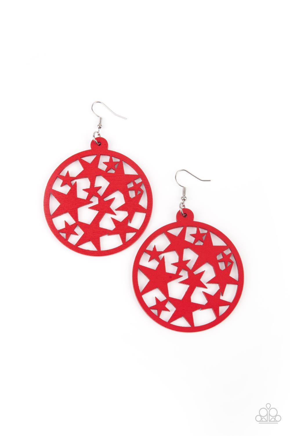 Paparazzi Cosmic Paradise - Red Earrings