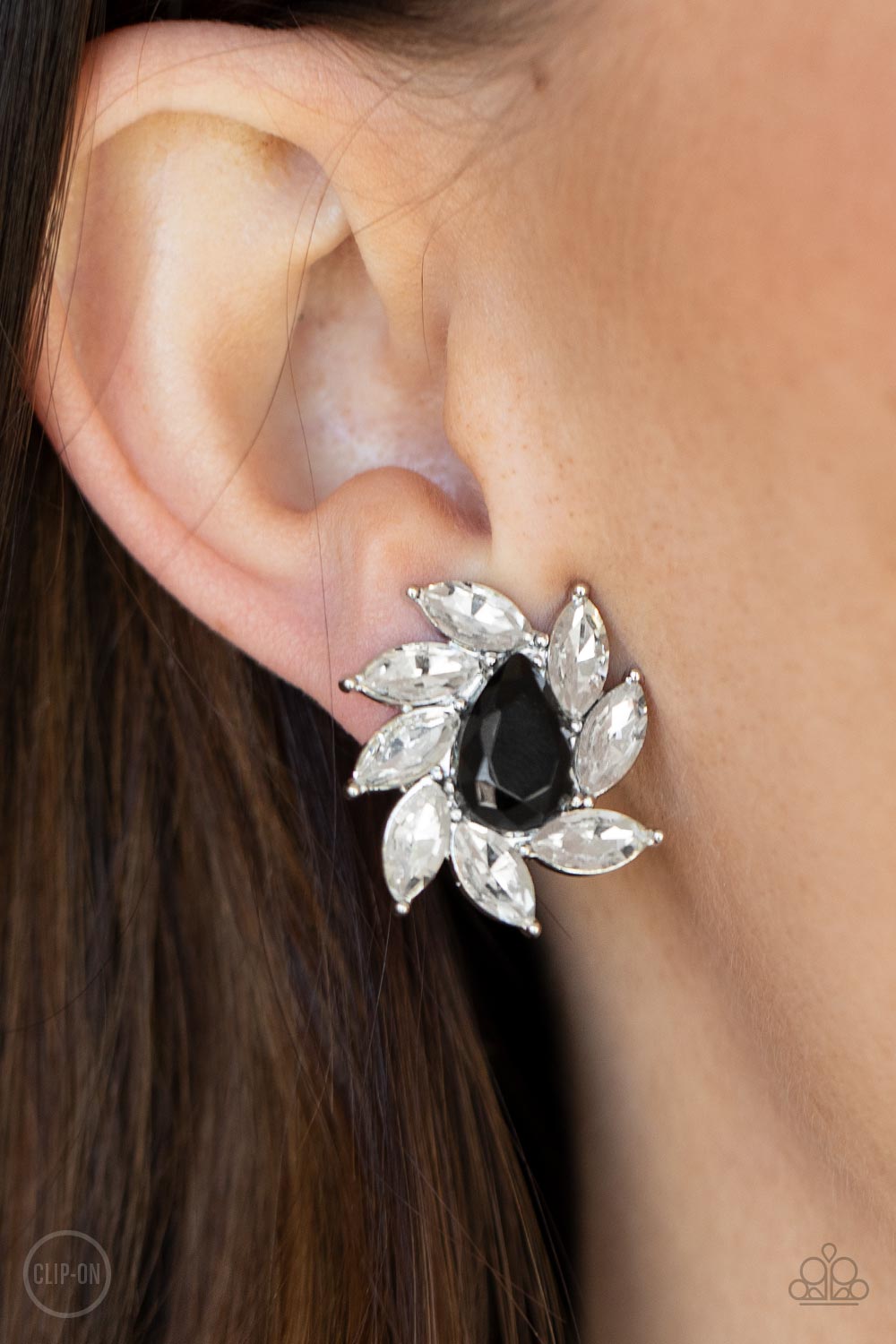 Paparazzi Sophisticated Swirl - Black Earrings