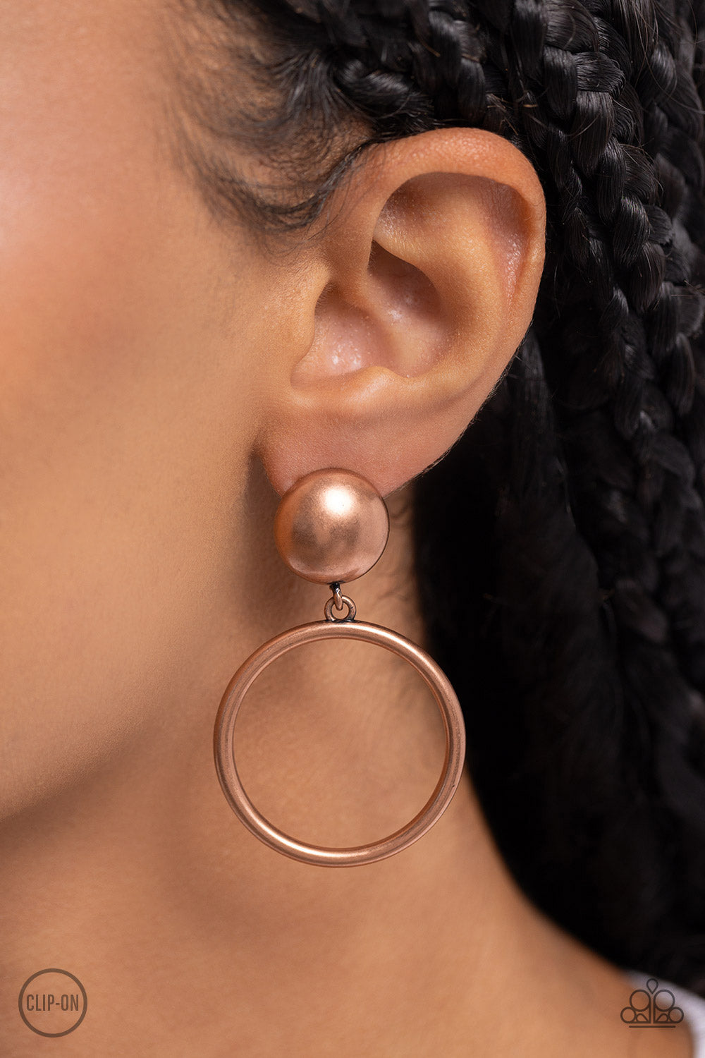 Paparazzi Classic Candescence - Copper Clip-On Earrings
