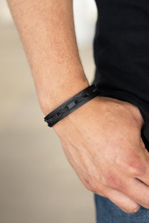 Paparazzi Macho Mystery - Black Urban Bracelet