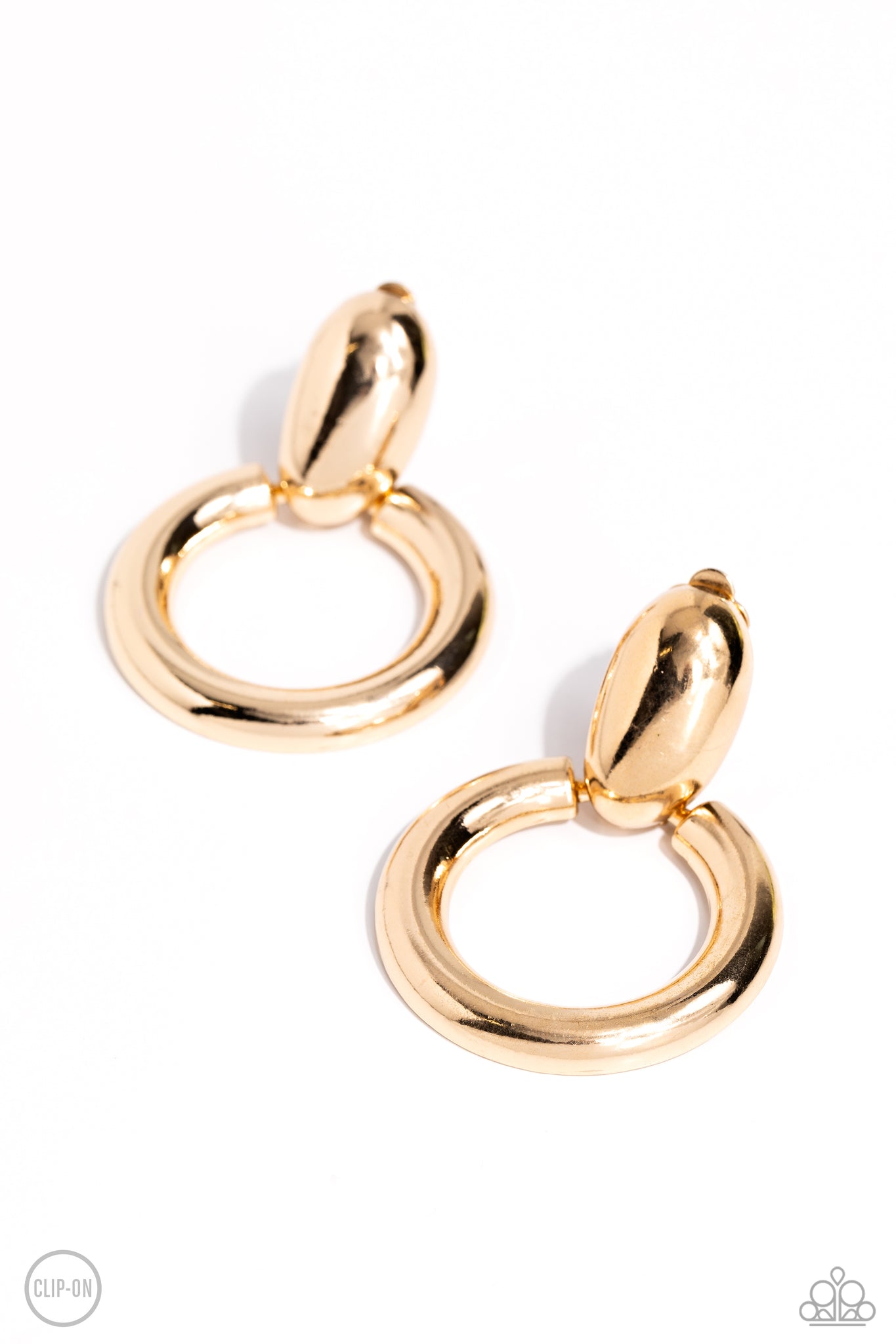 Paparazzi Ancient Artisan - Gold Clip-On Earrings