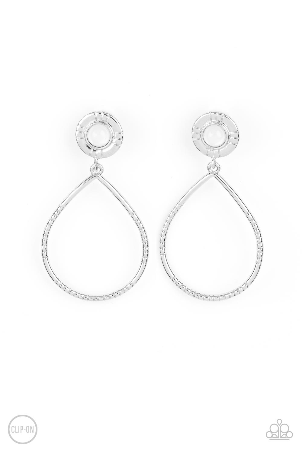 Paparazzi Fairytale Finish - White Earrings