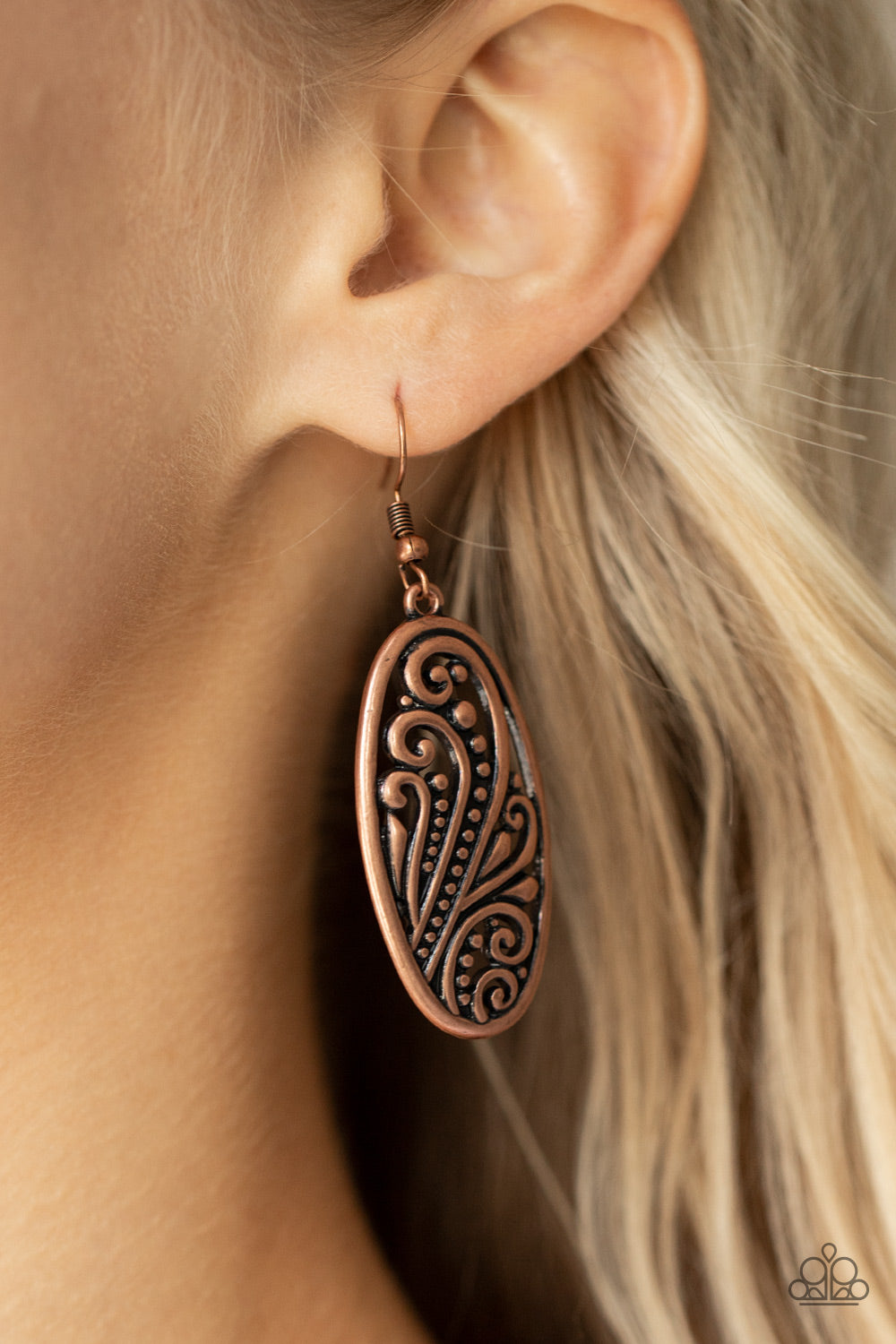Paparazzi High Tide Terrace - Copper Earrings