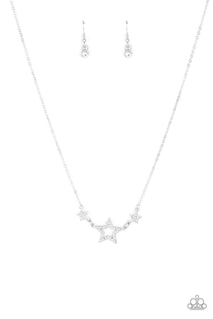 Paparazzi United We Sparkle - White Necklace