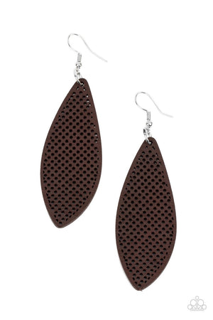 Paparazzi Surf Scene - Brown Earrings