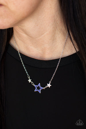 Paparazzi United We Sparkle - Blue Necklace