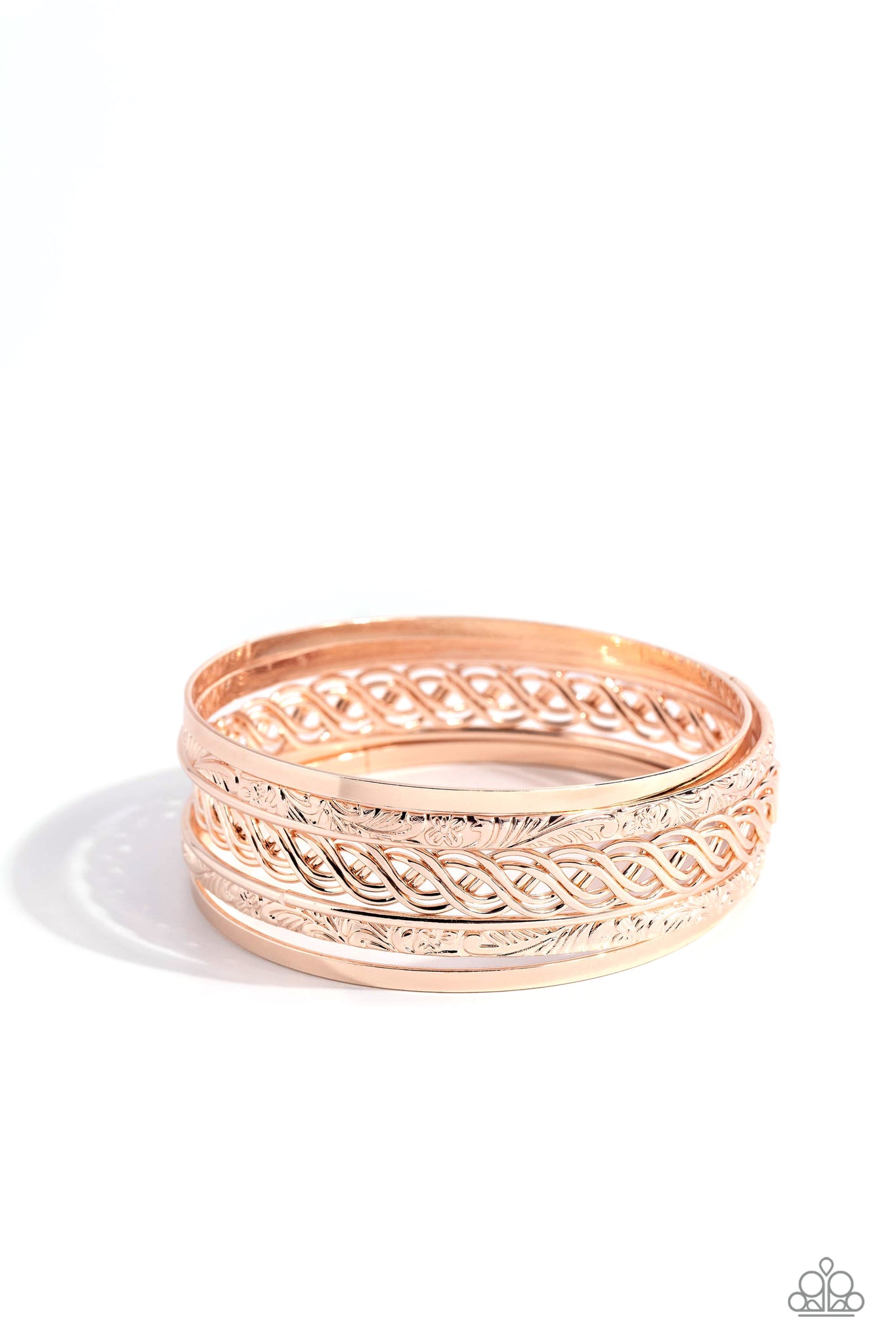 Paparazzi Stockpiled Shimmer - Rose Gold Bracelet
