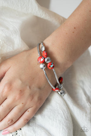 Paparazzi Terrazzo Territory - Red Bracelet