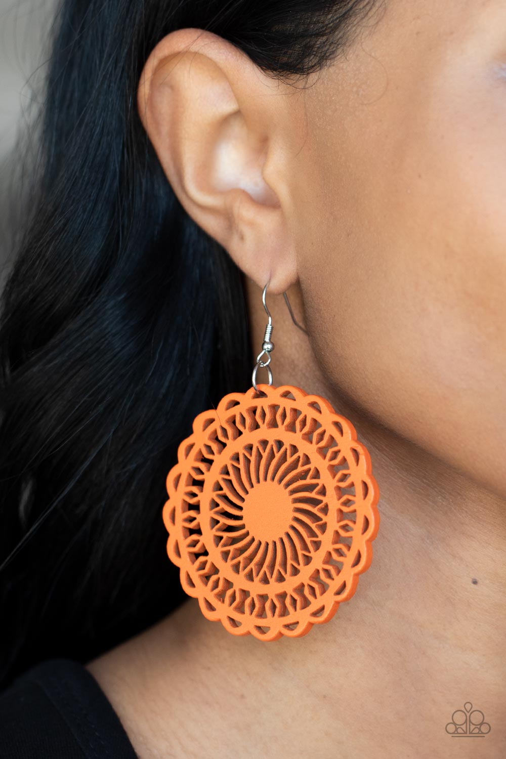 Paparazzi Island Sun - Orange Earrings