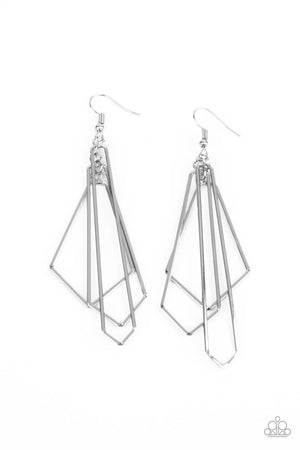 Paparazzi Shape Shifting Shimmer - Silver Earrings