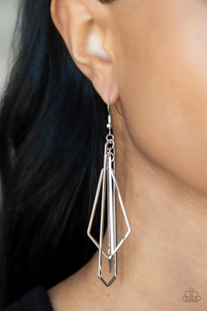 Paparazzi Shape Shifting Shimmer - Silver Earrings