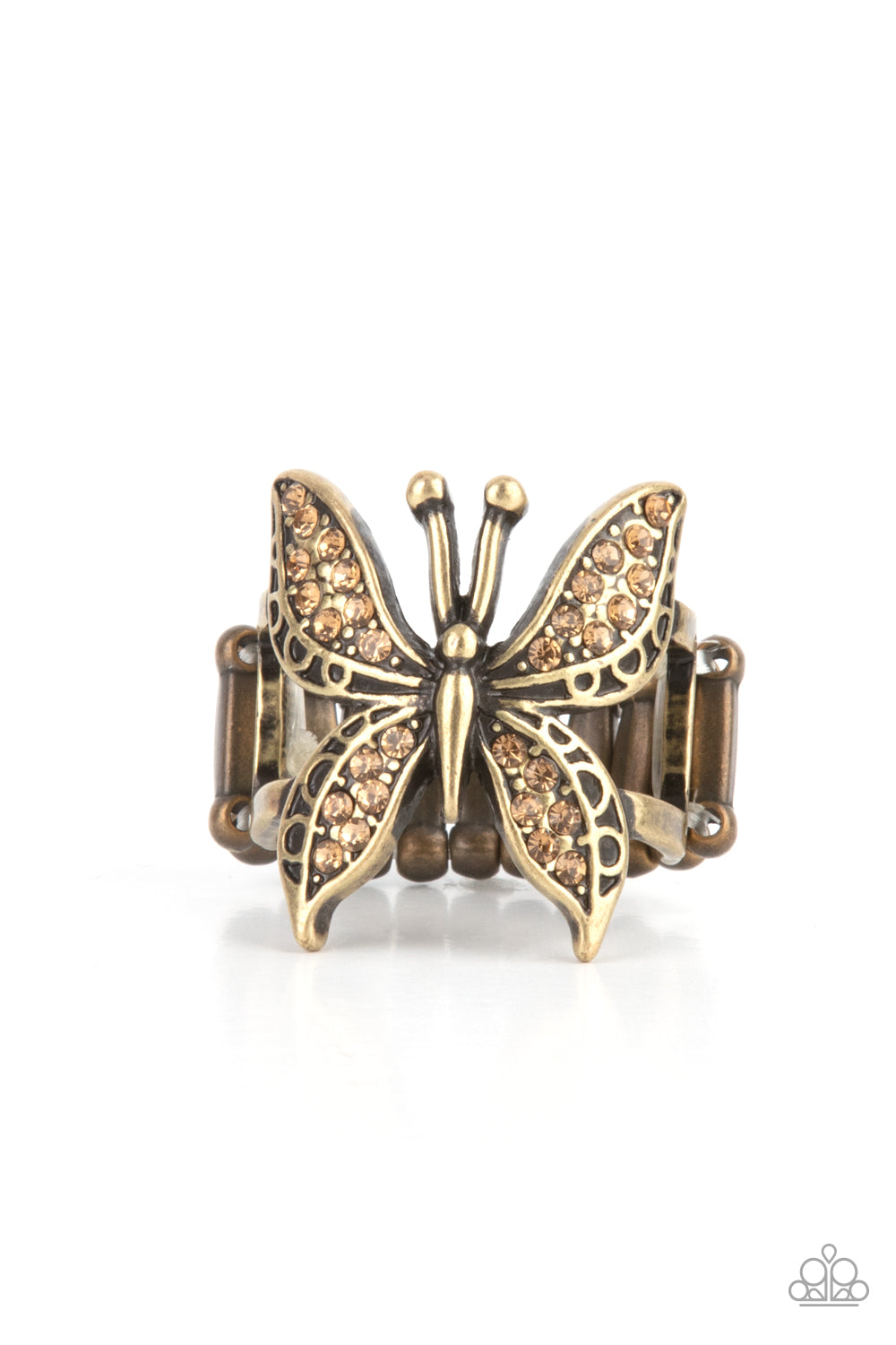 Paparazzi Blinged Out Butterfly - Brass Ring