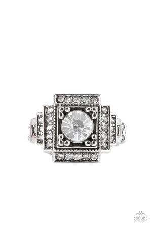 Paparazzi Polished Pantheon - White Ring