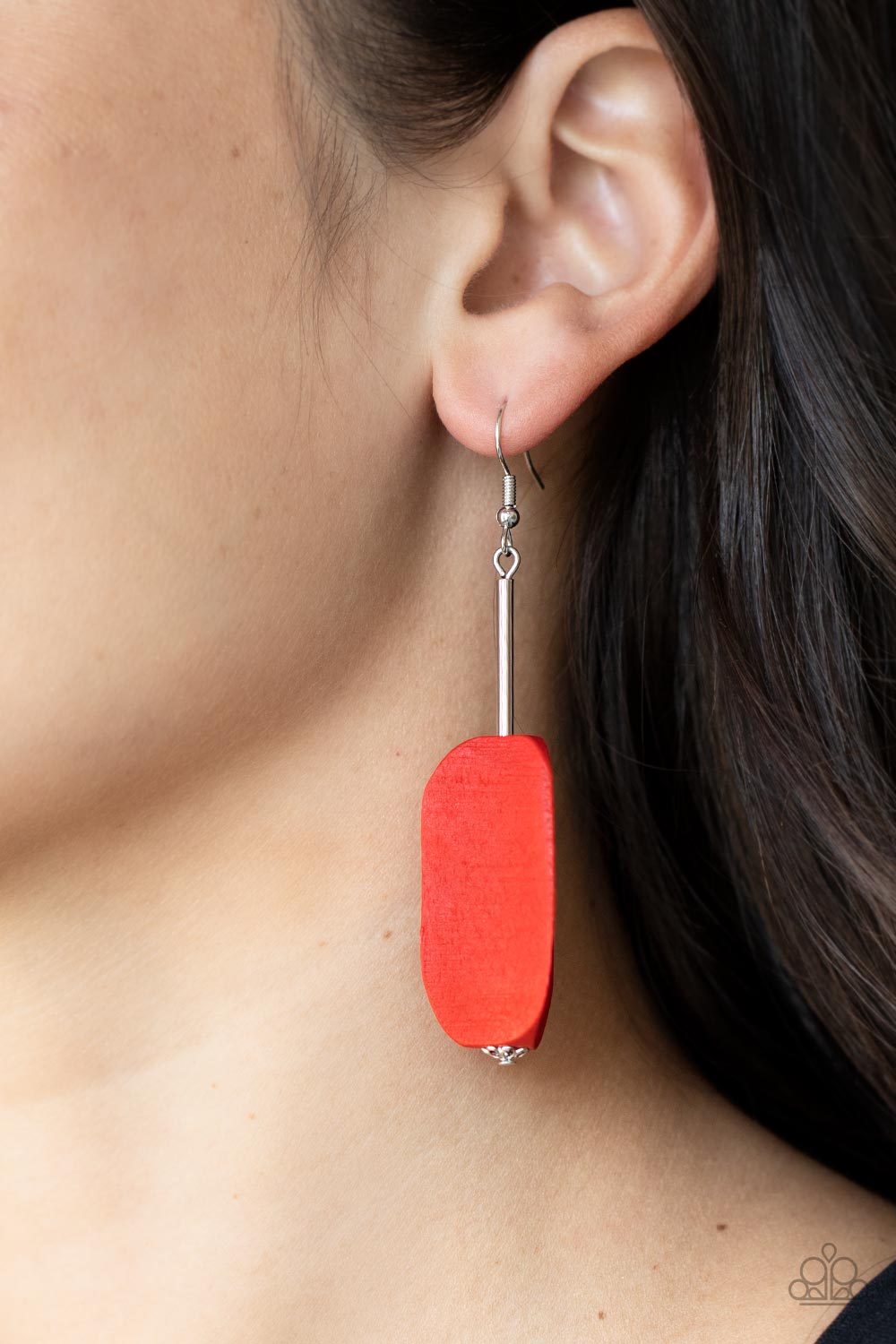 Paparazzi  Tamarack Trail - Red Earrings