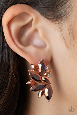 Paparazzi Instant Iridescence - Copper Earrings