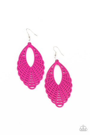 Paparazzi Tahiti Tankini - Pink Earrings