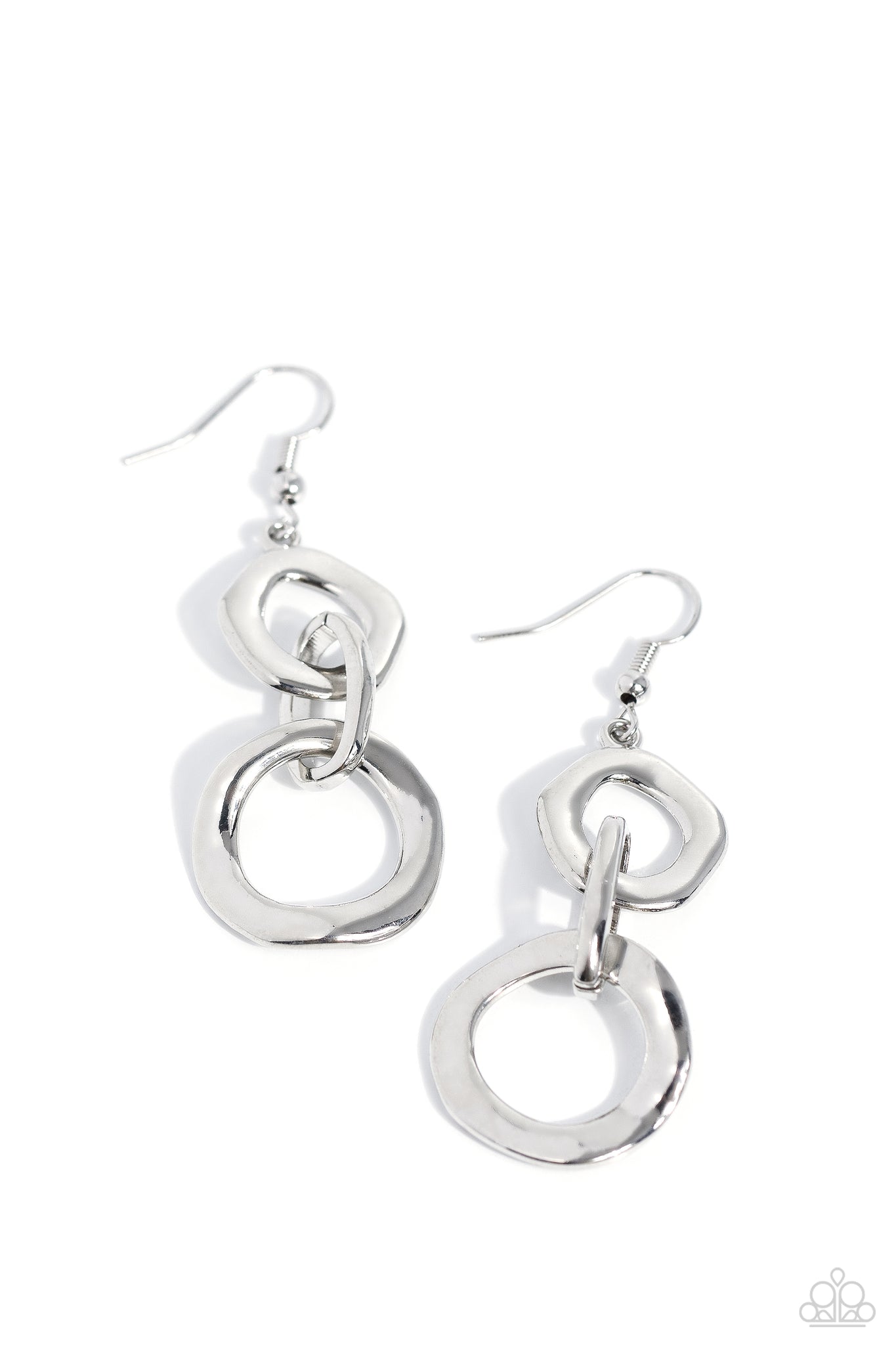 Paparazzi Metro Machinery - Silver Earrings