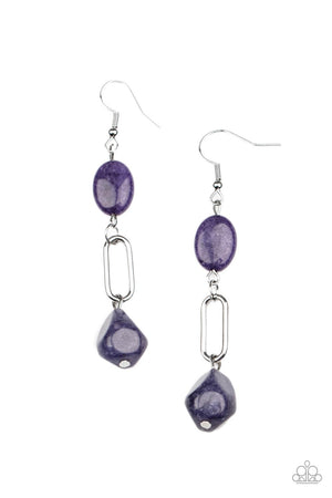 Paparazzi Stone Apothecary - Purple Earrings