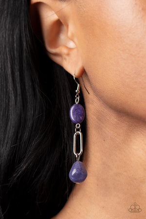Paparazzi Stone Apothecary - Purple Earrings