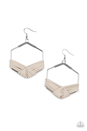 Paparazzi Suede Solstice - Silver Earrings