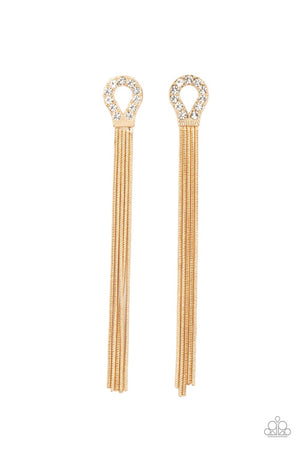 Paparazzi Dallas Debutante - Gold Earrings