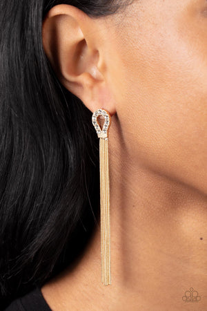 Paparazzi Dallas Debutante - Gold Earrings