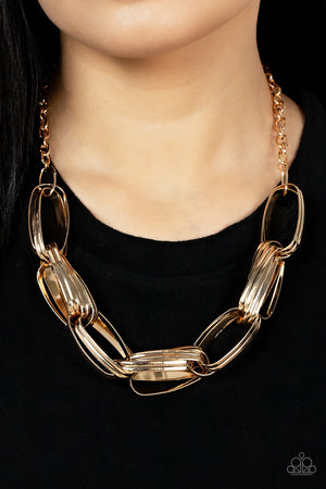 antiqued shimmer pairs of oversized oval gold links 