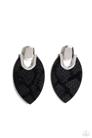 Paparazzi Wildly Workable - Black Earrings