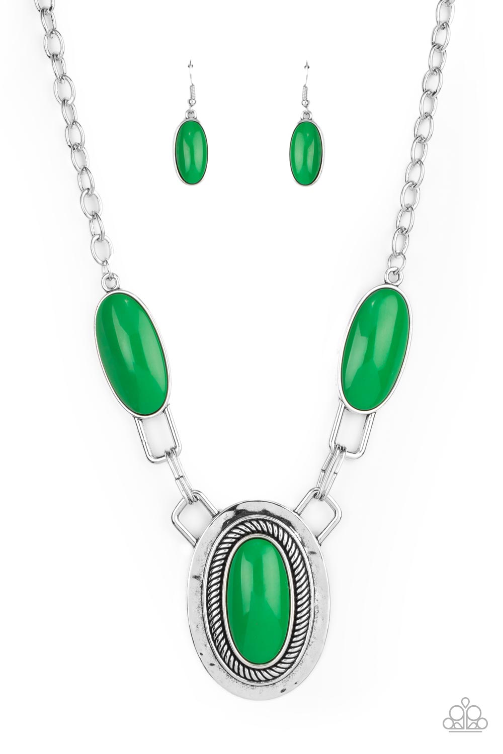 Paparazzi Count to TENACIOUS - Green Necklace