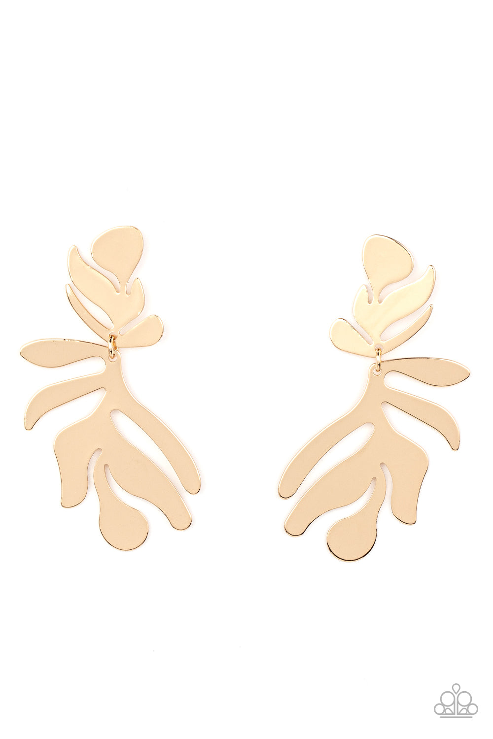 Paparazzi Palm Picnic - Gold Earrings